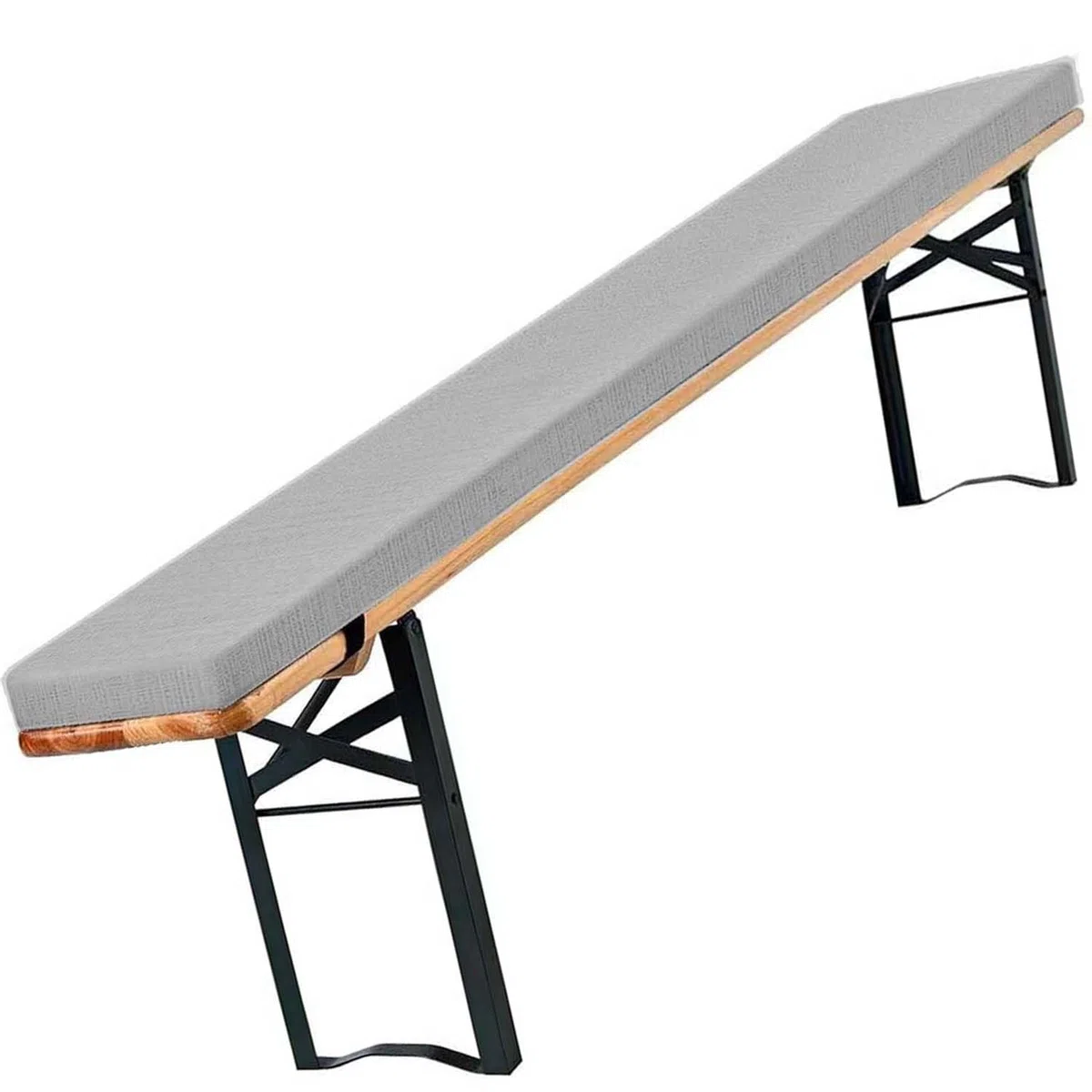 Coussin de Siège de Banc Jardin 110x25 120x30 150x40 220x25，3cm Epais Exterieur/Intérieur Coussin de Banc Lavable Antidérapant Assise Coussin(Gris Clair,200x25x3cm)