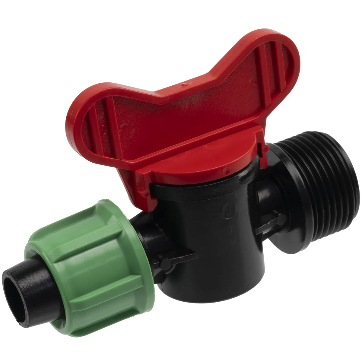 AERZETIX - Lot de 10 Vannes d'Arrêt 3/4" Filetage Externe pour Tuyau d'Irrigation Goutte à Goutte 16 mm en Plastique | Pression Supportée 4 Bars | Robinet Système d'Arrosage Équipement Jardinage