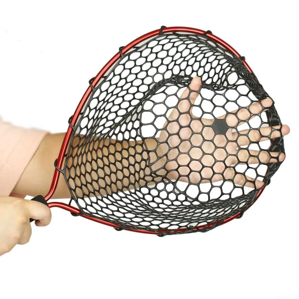 DAZZLEEX Épuisette de pêche, poteau en alliage d'aluminium + sac en silicone pour oiseaux et poissons, léger et portable