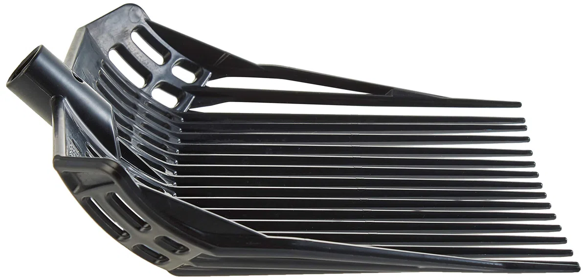 KERBL EcoFork Fourche à Copeaux sans Manche pour Élevage/Agriculture Urbaine Noir