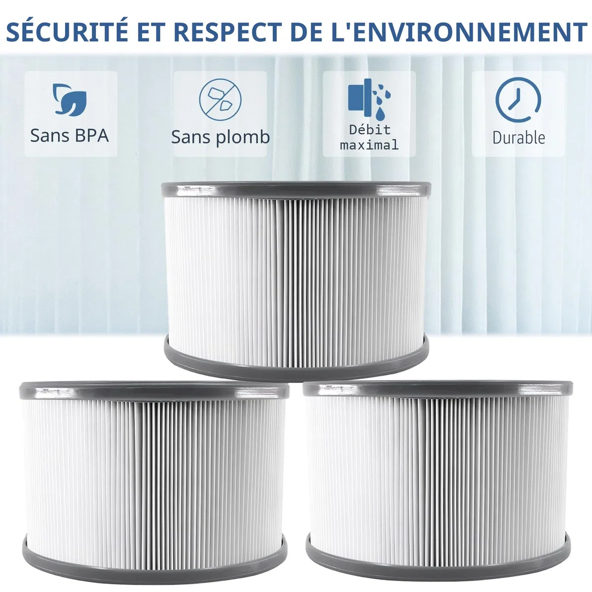 Filtre pour Mspa, Filtre Spa pour Mspa Lite, Cartouche de Filtre pour Piscine Mspa Whirlpool
