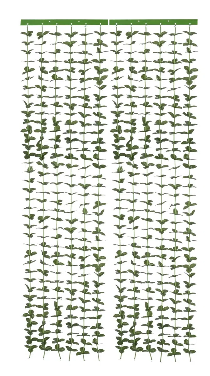 Maximex Rideau de feuilles Liane, rideau de porte/moustiquaire décoratif pour balcon, terrasse & appartement, avec pastilles auto-adhésives pour la fixation, polyester lavable, fait main, 90 x 190 cm