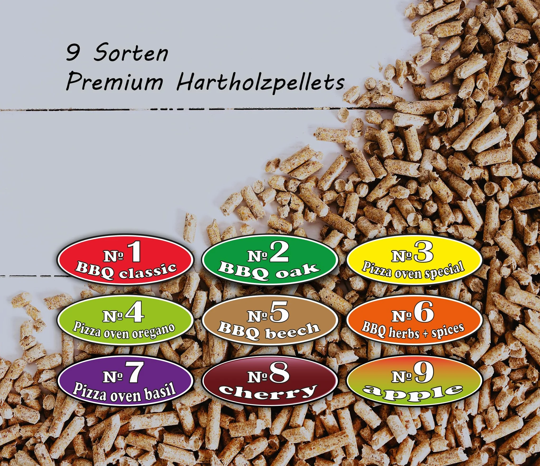PINI Pellets de Bois Dur №3 Pizza Four spécial 10 Kg pour Four à Pizza à Pellet