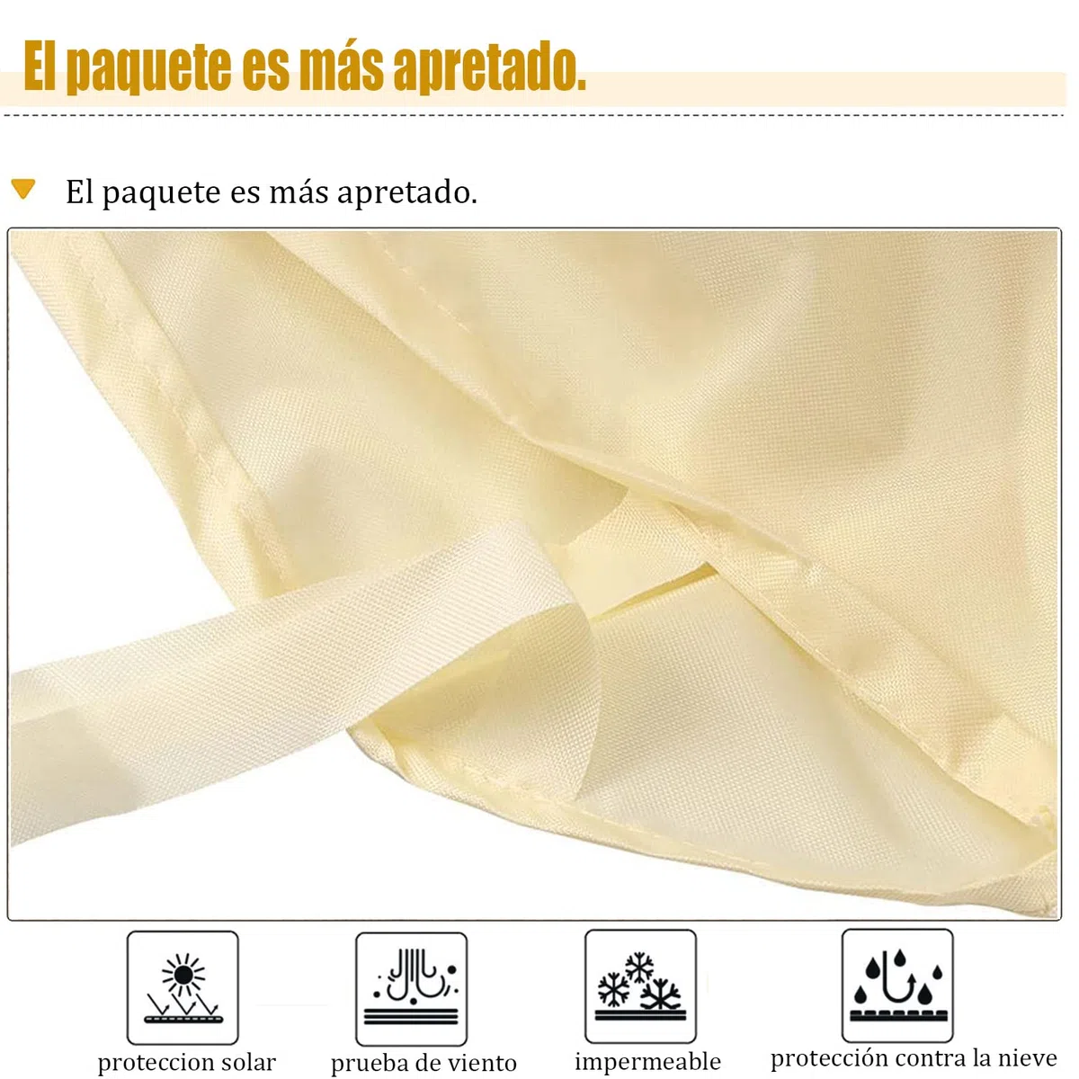 Housse De Protection pour Auvent de Jardin, Housse de Protection pour Store Banne Manuel Rétractable pour Terrasse, Anti-poussière Étanche Contre la Neige et la Pluie (4m,Beige)