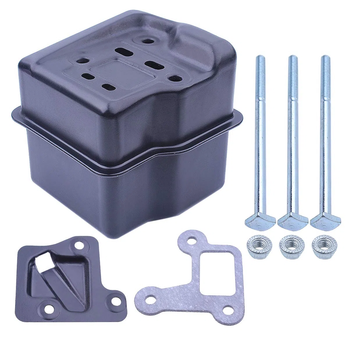Kit Échappement pour STIHL 029 039 MS310 MS290 MS390 Série Tronçonneuse, ADEFOL Pot d'echappement + Joint + Vis et Écrous + Support Silencieux Accessoire Pièces de Rechange