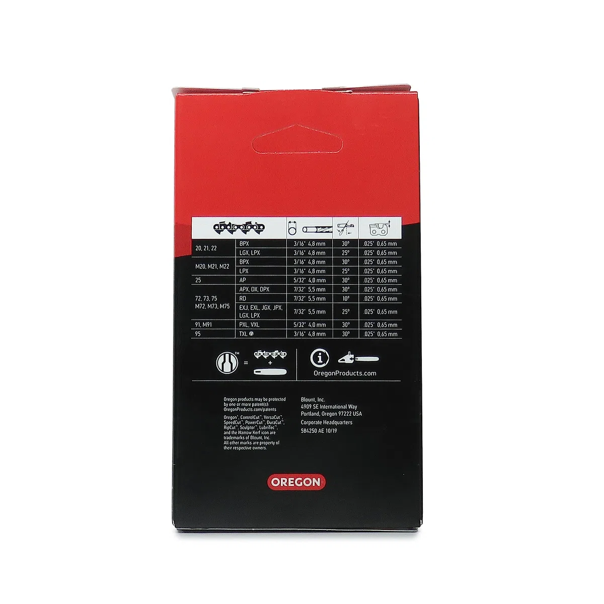 OREGON PowerCut - Chaîne de Tronçonneuse pour Guide-Chaîne 50 cm (20") / Pas 3/8" / Jauge 1,6 mm / Gouges carrée / 72 Maillons d'Entraînements - Compatible avec AEG, Carver & Stihl (75EXL)
