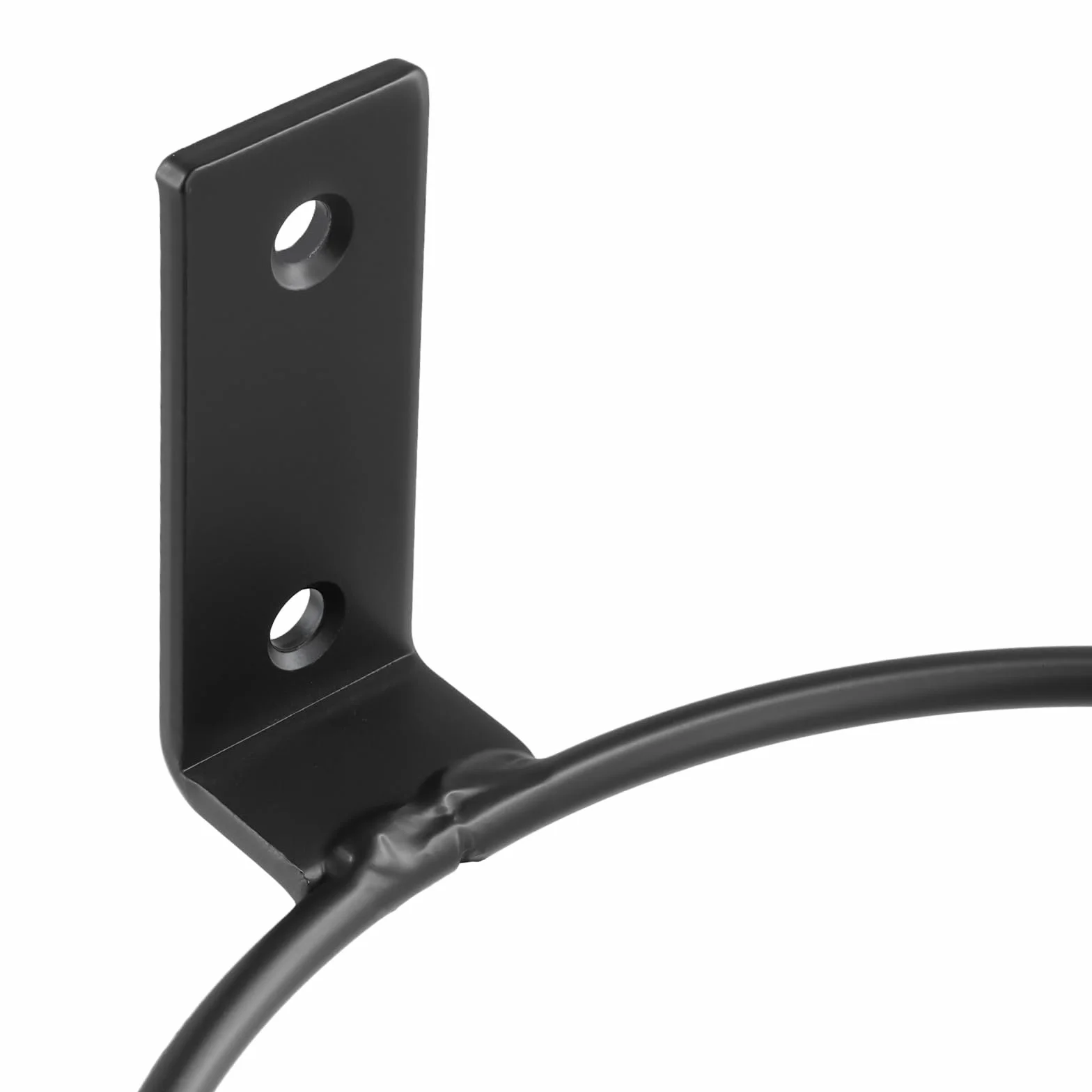 KEILEOHO Lot de 6 supports de pot de fleurs en forme d'anneau, 15 cm, noir, support mural avec vis et chevilles, support pour pots de fleurs, balcon et jardin