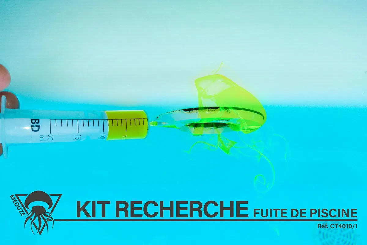 Méduze - Kit de Recherche de Fuite d'eau pour Piscine 1L - Prêt à l'emploi