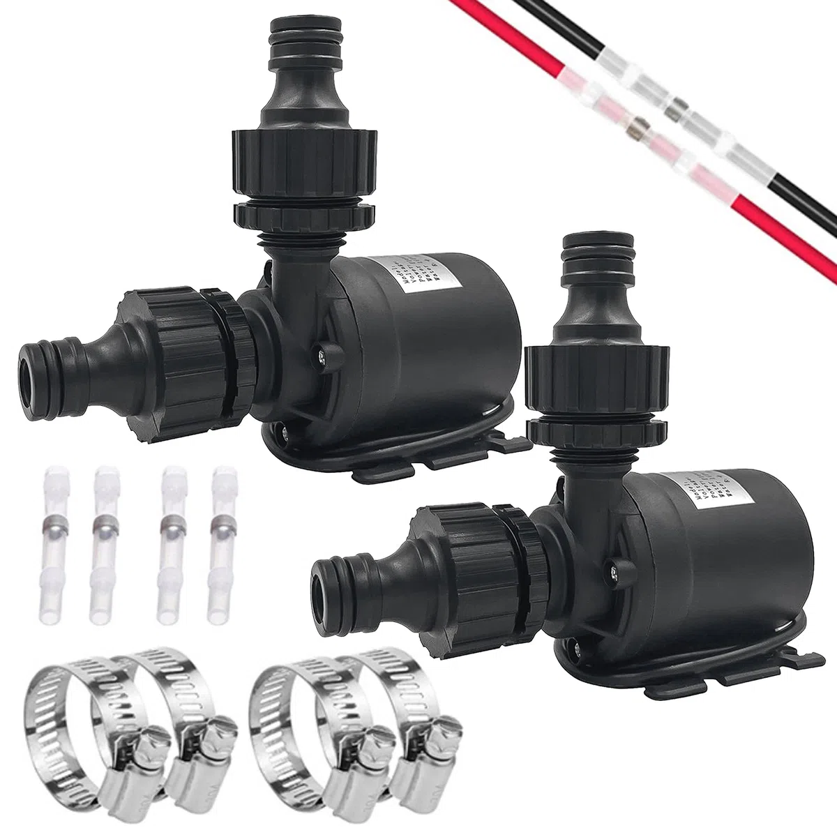 2 Pièces Pompe a Eau 12v, Mini Pompe à Eau Submersible Moteur Sans Balais 800l/h 5m, Pompes à Eau pour la Circulation de l'eau de la Piscine de Fontaine Solaire d'aquarium d'étang de Bassin