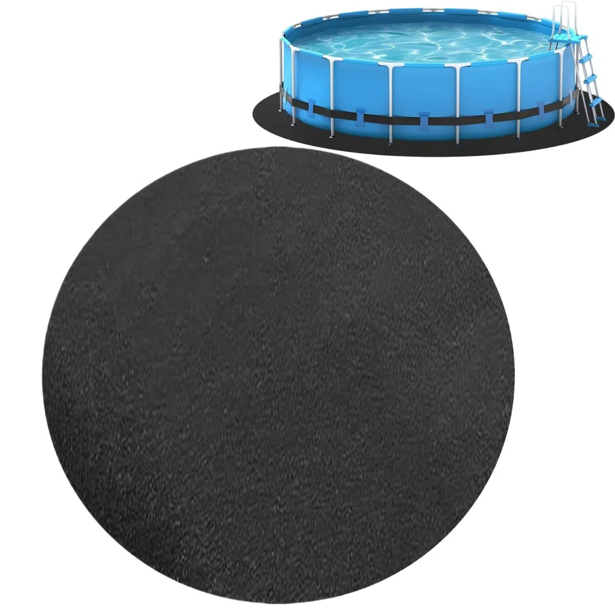 Tapis De Sol pour Piscine Ronde 300/370/400/440cm, Protecteur De Sol Piscine Tapis De Protection De Bain À Remous Accessoires De Piscines pour L'extérieur Et L'intérieur, Jardin Et Terrasse