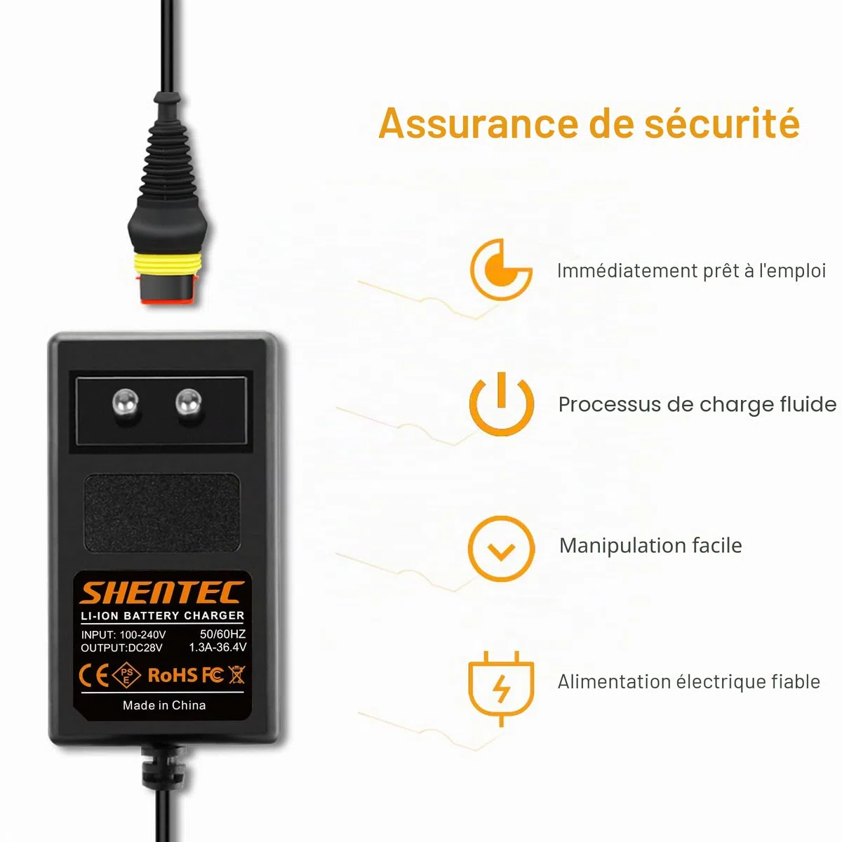 Shentec Chargeur de Batterie 28 V Compatible avec Husqvarna Automower 105, 310, 315, 315X, 305, 310 Mark II, 315 Mark II, Tondeuse Robot
