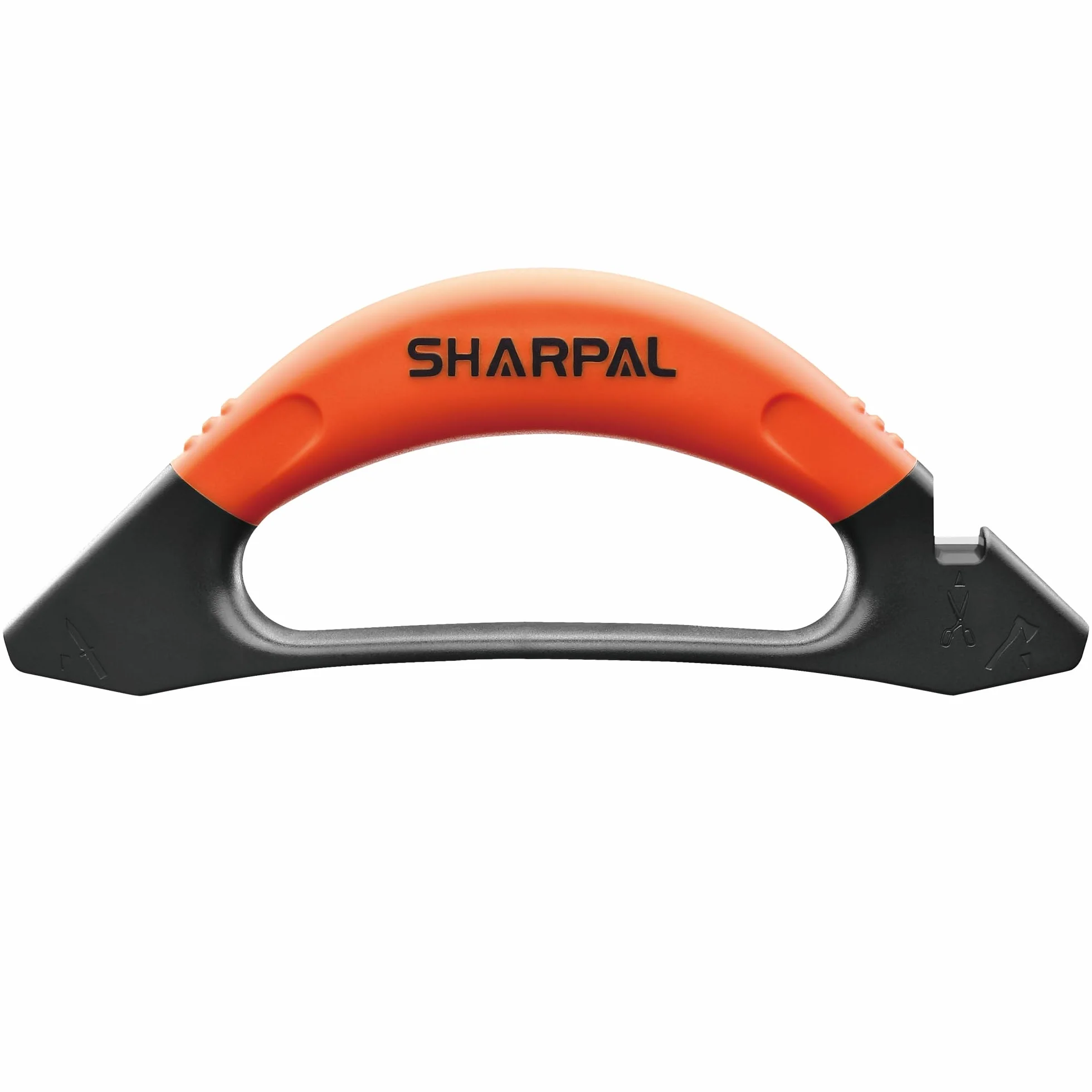 Sharpal 112N Aiguiseur de haches et de couteaux 3 en 1 pour outils de jardin, couteaux, hache, machette, tondeuse à gazon, ciseaux, acier au tungstène pour meulage grossier, céramique pour la finition