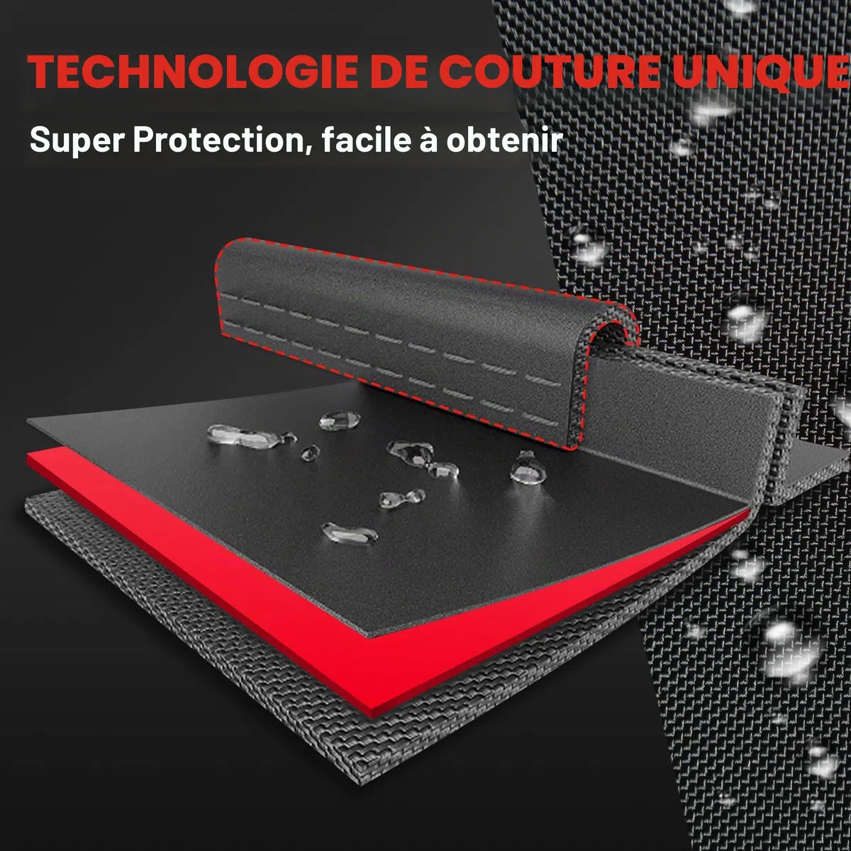 Zettum Housse imperméable et résistante à l'hiver - Polyuréthane Oxford 600D anti-UV - Meubles de jardin - 71 x 91 x 80/120 cm