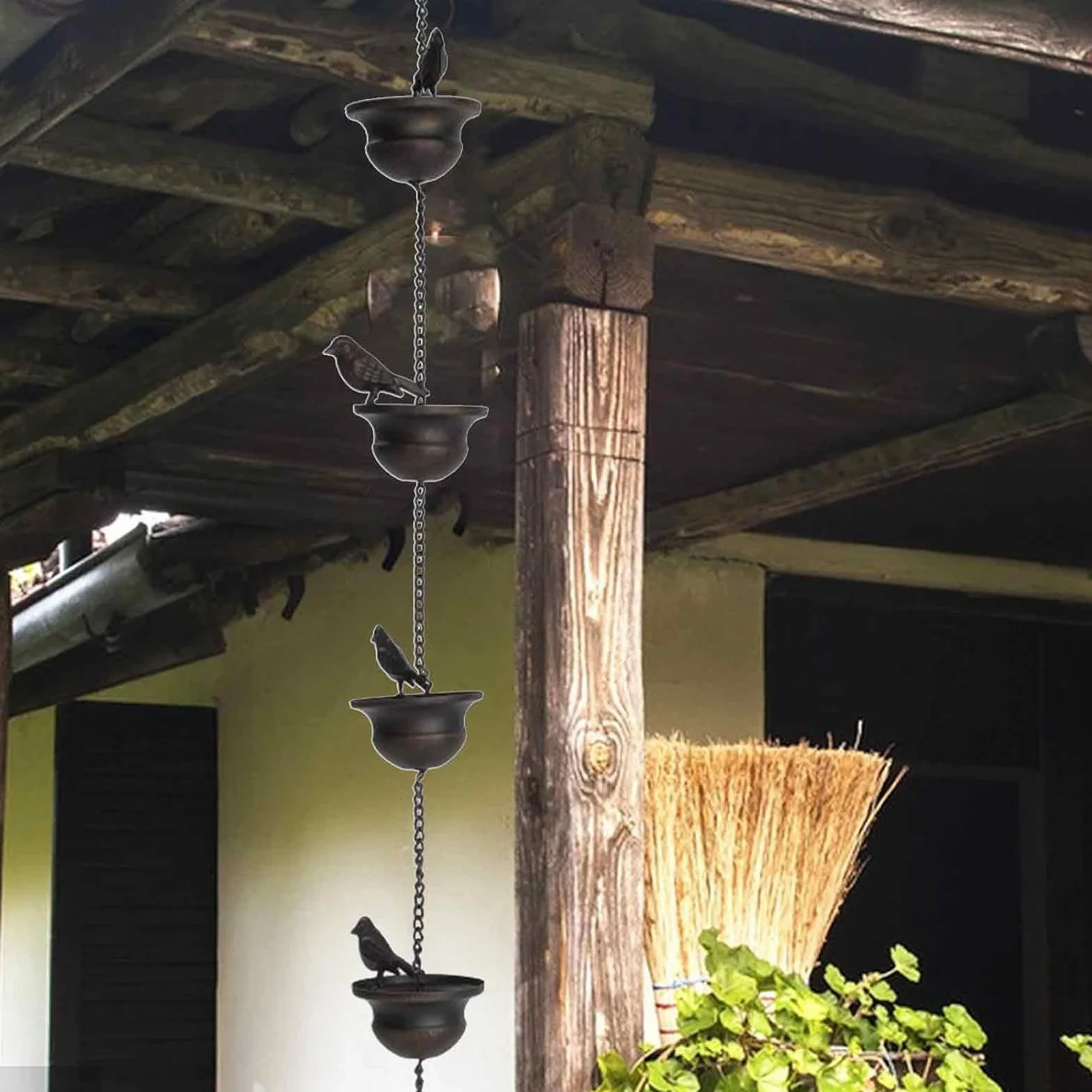 Chaîne d'eau de Pluie | Chaîne de gouttière | Chaîne de Pluie Suspendue | Cloches de Pluie suspendues, Décoration de gouttière pour évacuer l'eau pour Le Attrape-Pluie en Plein air