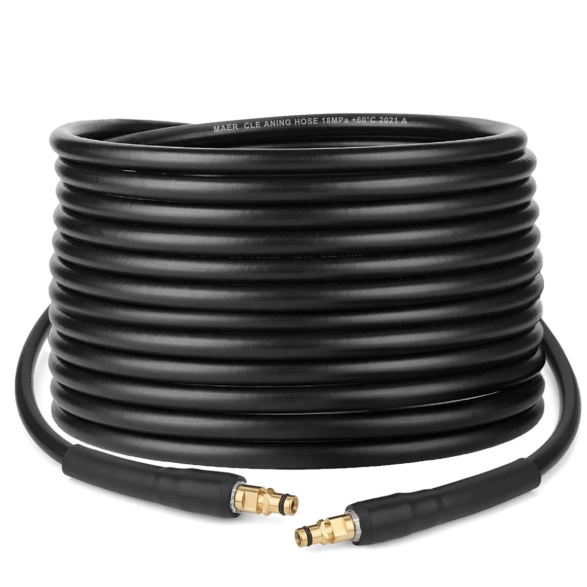 10m Tuyau d'extension de tuyau de rechange haute pression pour nettoyeur haute pression Karcher K Series K2 K3 K4 K5 K6 K7 Click Plug Quick Connector(10m)
