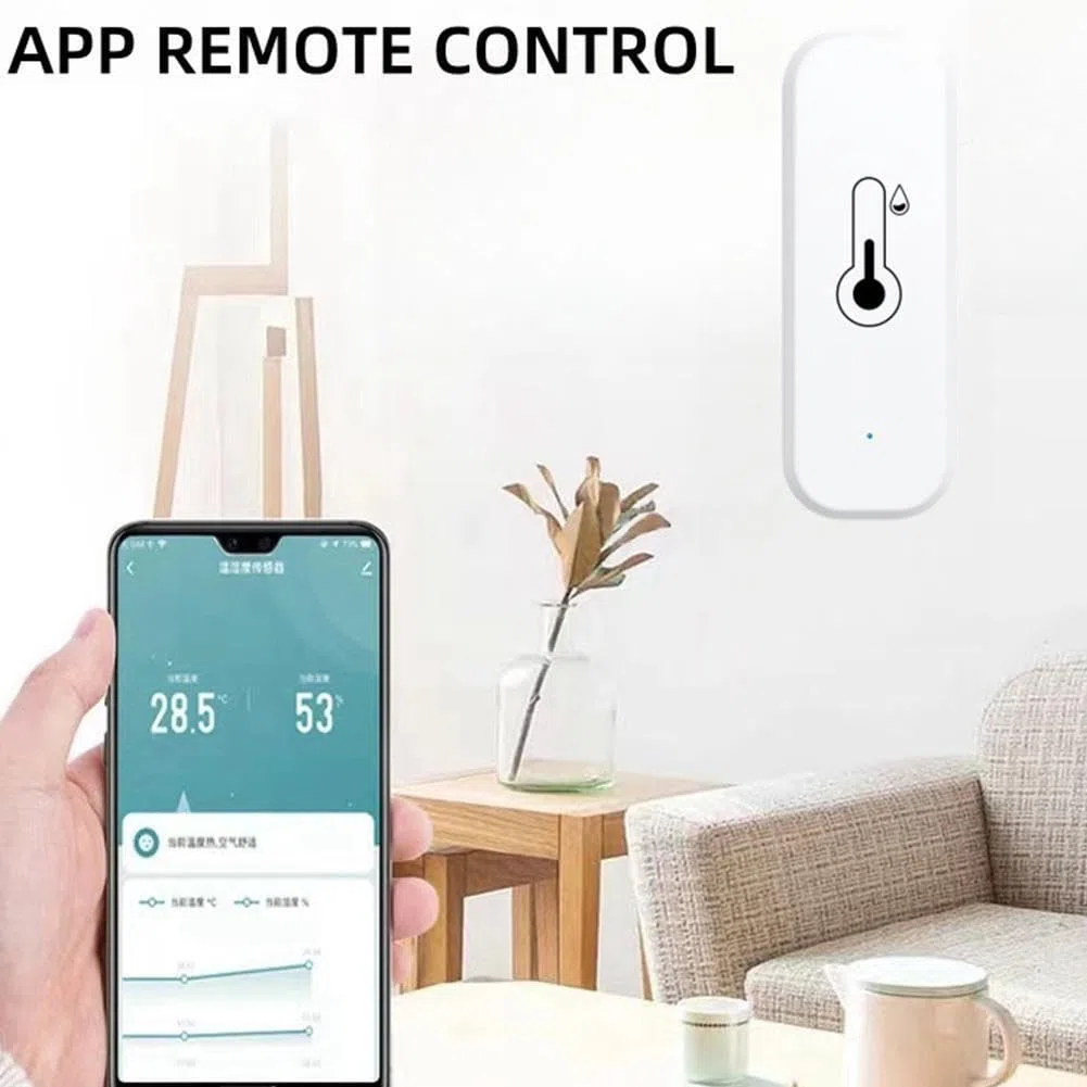 Hygromètre Thermomètre Capteur, Hygromètre Smart Thermomètre Thermomètre Hygromètre Intérieur et D'humidité avec Alarme de Notification D'application à Distance(3 PCS)