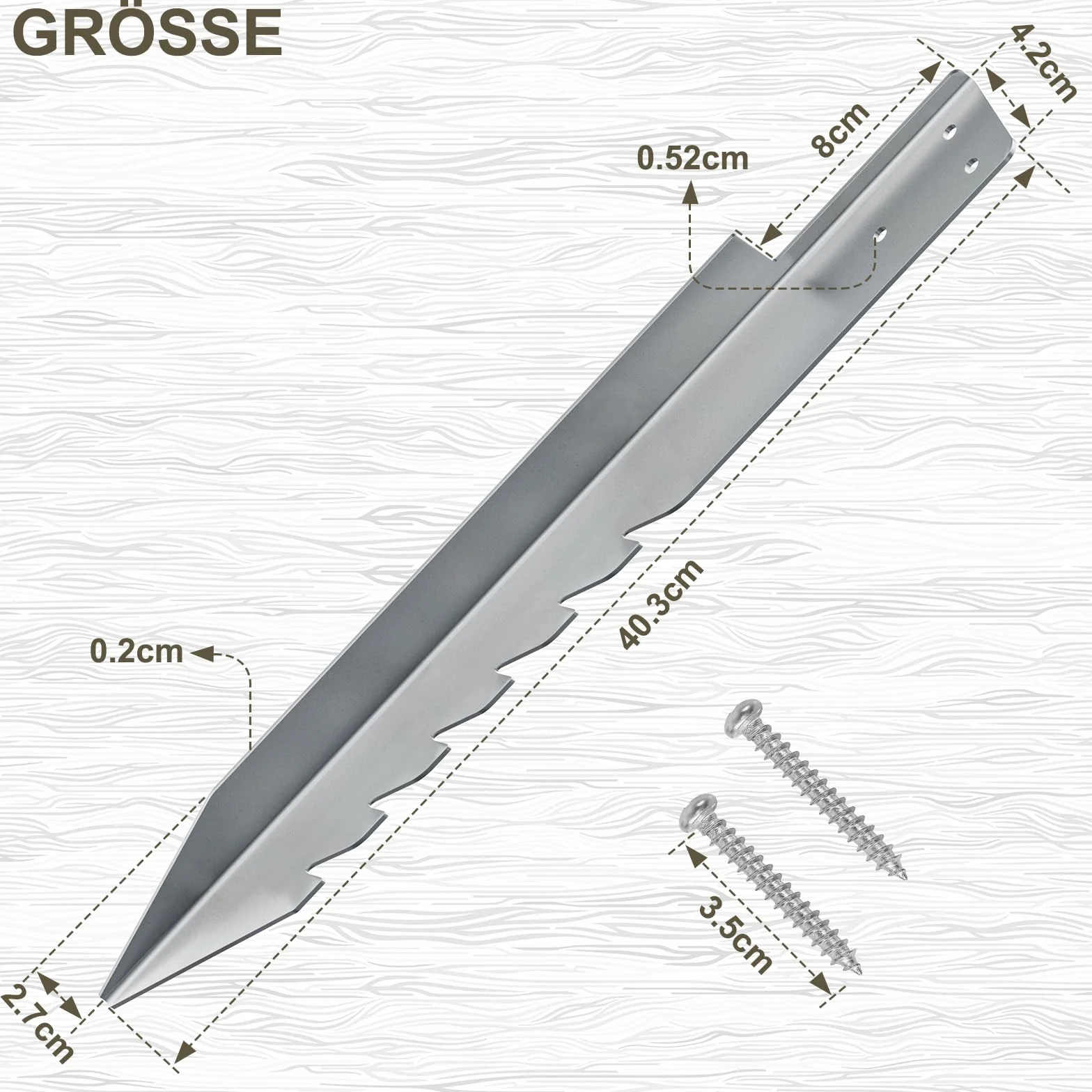 4Pcs Ancrages au Sol pour Balançoire, Ancrage de Jardin, Fixations de Balançoire, résistantes à l'usure, Galvanisées, Coupe Vent, Imperméables, 420 mm