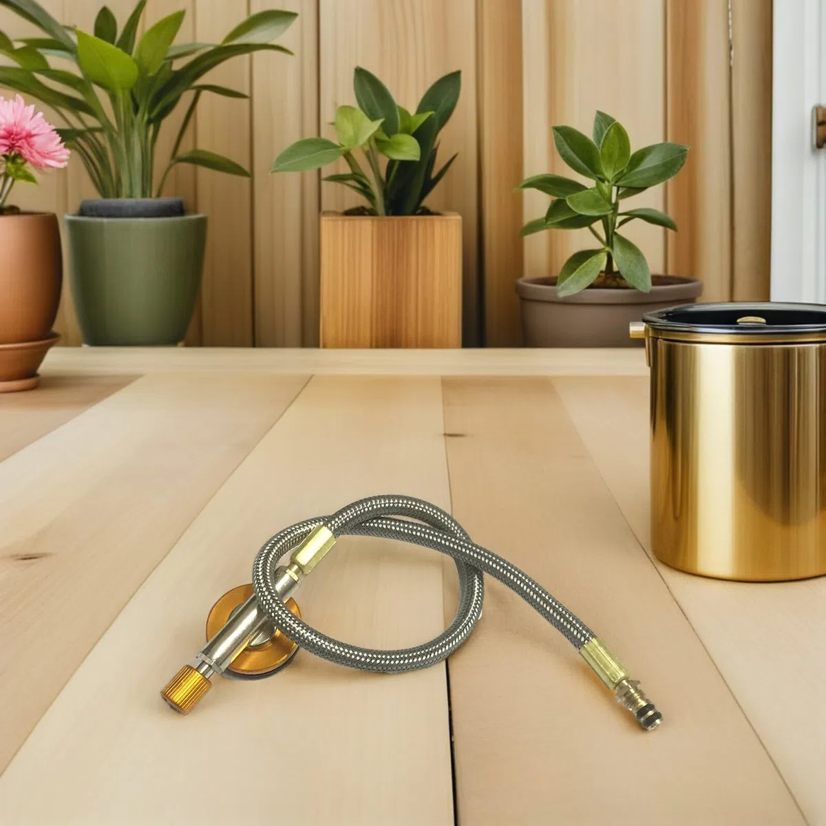 Didiseaon Vanne De Conduit De Brûleur De Camping Split 30 Cm en Métal Solide, Valve Flexible pour Cuisinière à Gaz, Accessoire pour Randonnée Et Activités Plein Air