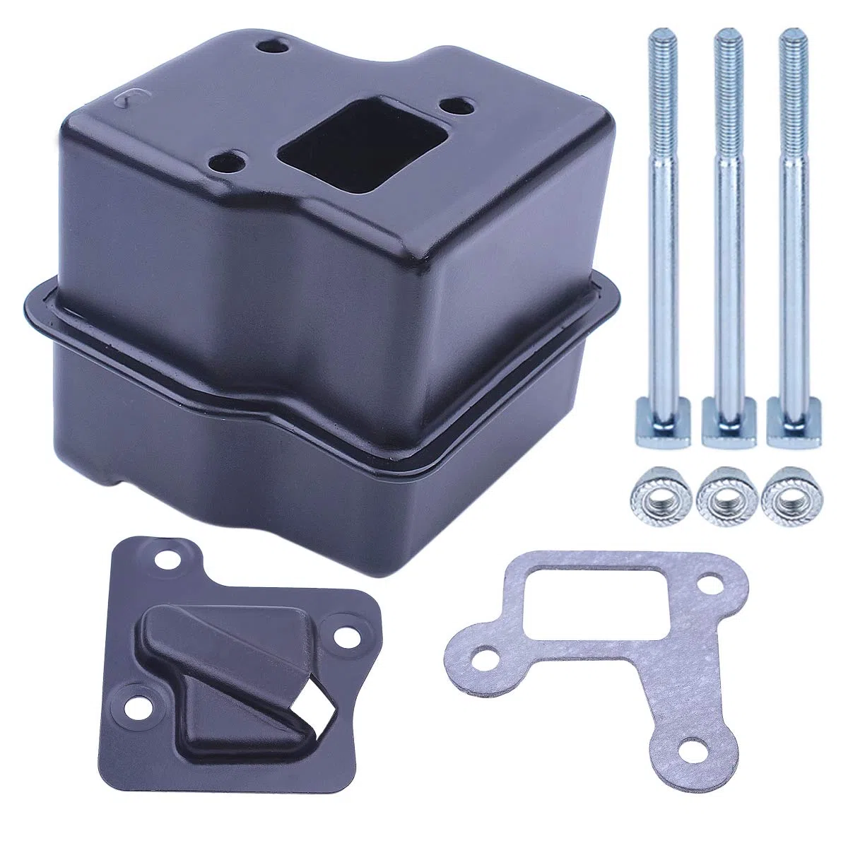Kit Échappement pour STIHL 029 039 MS310 MS290 MS390 Série Tronçonneuse, ADEFOL Pot d'echappement + Joint + Vis et Écrous + Support Silencieux Accessoire Pièces de Rechange