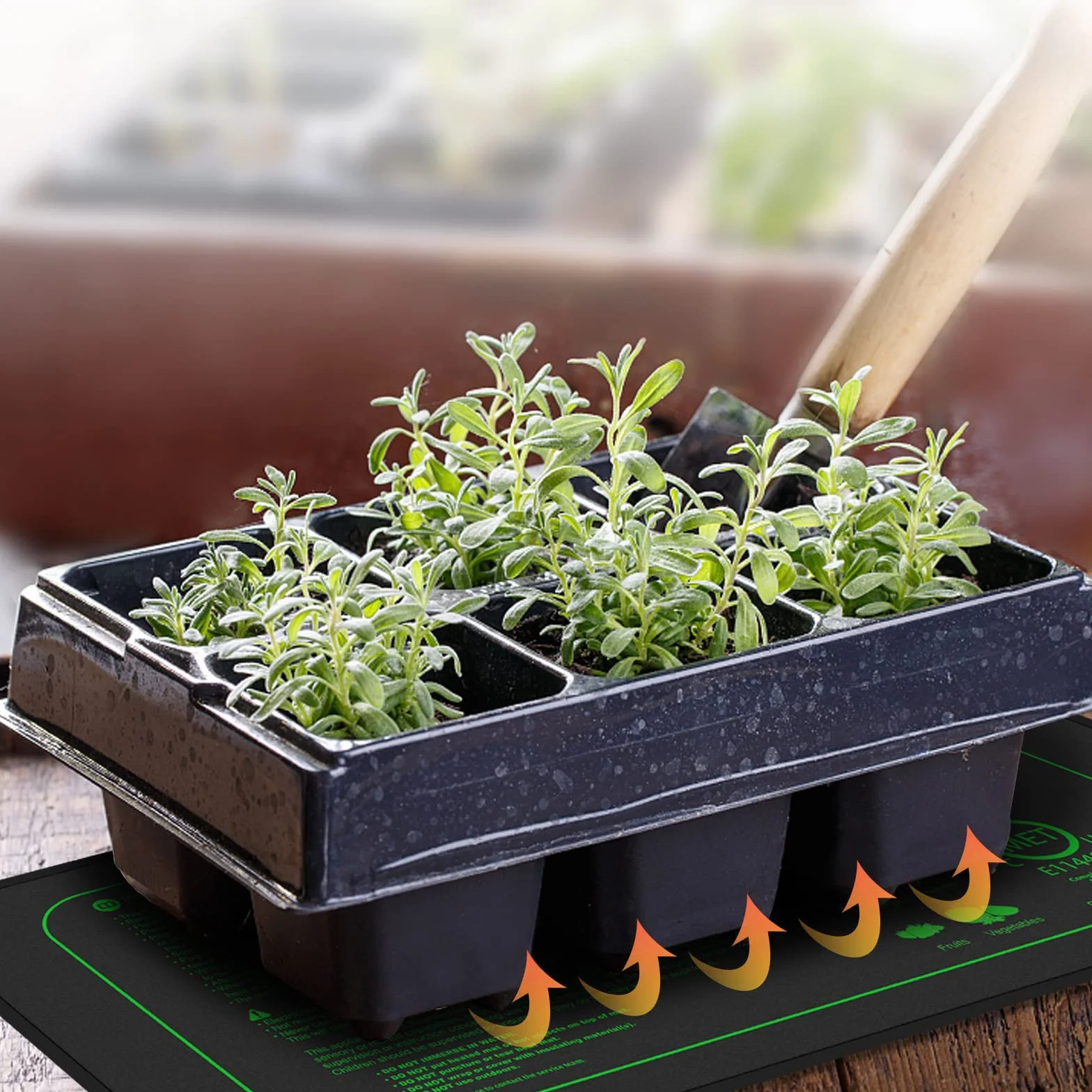 iZELL Tapis chauffant pour plantes avec thermostat pour semis, animaux domestiques et reptiles,Tapis chauffant de 50 W pour la germination et la régulation de la température, sûr et durable,25x52 cm