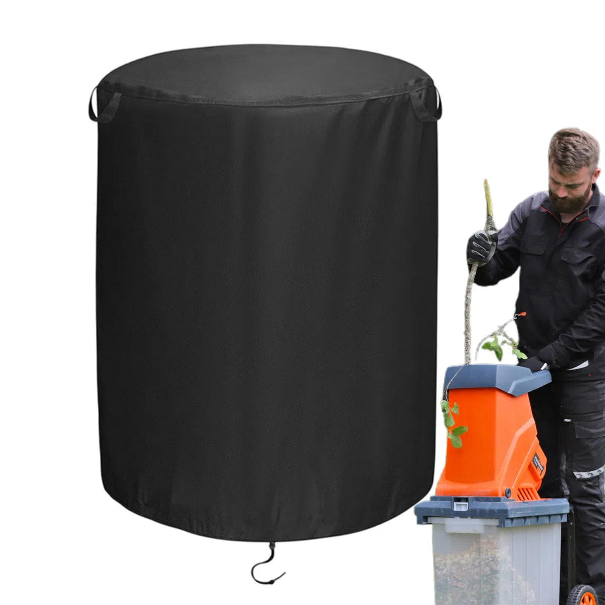 Housse de protection pour broyeur de feuilles électrique, protection contre les intempéries, fixation sûre et facile, 83,82 x 114,3 cm, accessoires de jardin
