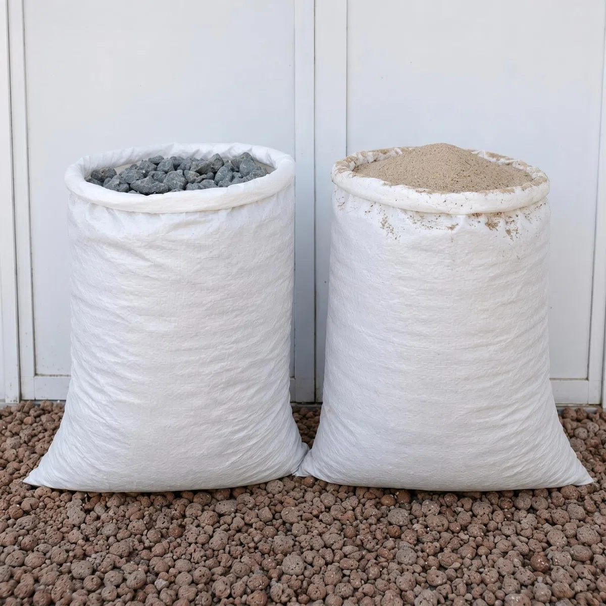 30 Sacs de Sable Anti-Inondation 46 x 70 cm Sac de Gravier Tissé Résistant Sacs à Déchets et 30 Cravates pour Stockage de Déchets de Jardin (Blanc)