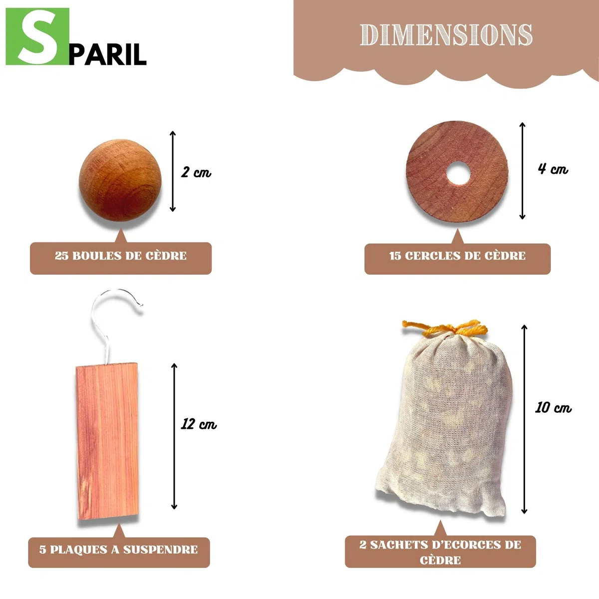 Anti Mites En Bois de Cèdre | Kit de 47 Pcs | Pour Une Meilleure Protection De Vos Vêtements et Textiles | Piège Répulsif Naturel | Boules Antimites et Accessoires Pour vos Armoires,Tiroirs, Penderies