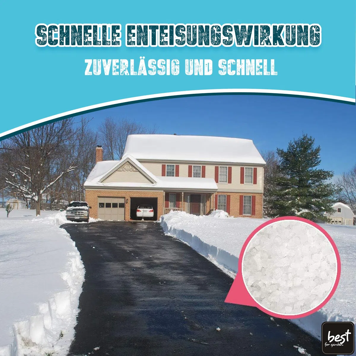 Sel de voirie 25 kg | sel de déneigement élégant et unique | sel pour verglas | sel pour neige et glace | sac de 25 kg efficace | rapide et attractif pour un hiver sûr
