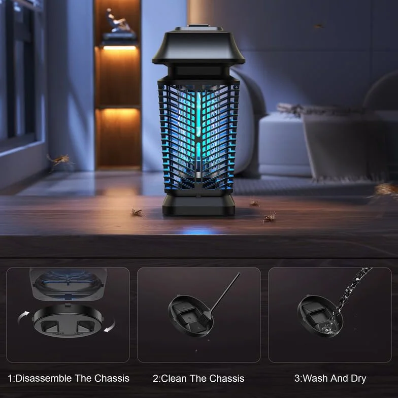 Lampe Anti Moustique, 20W UV Piege a Mouche Puissante, IPX4 Wasserdicht, Protection Contre Les Moucherons, Mosquito et Insectes pour Intérieur et Extérieur