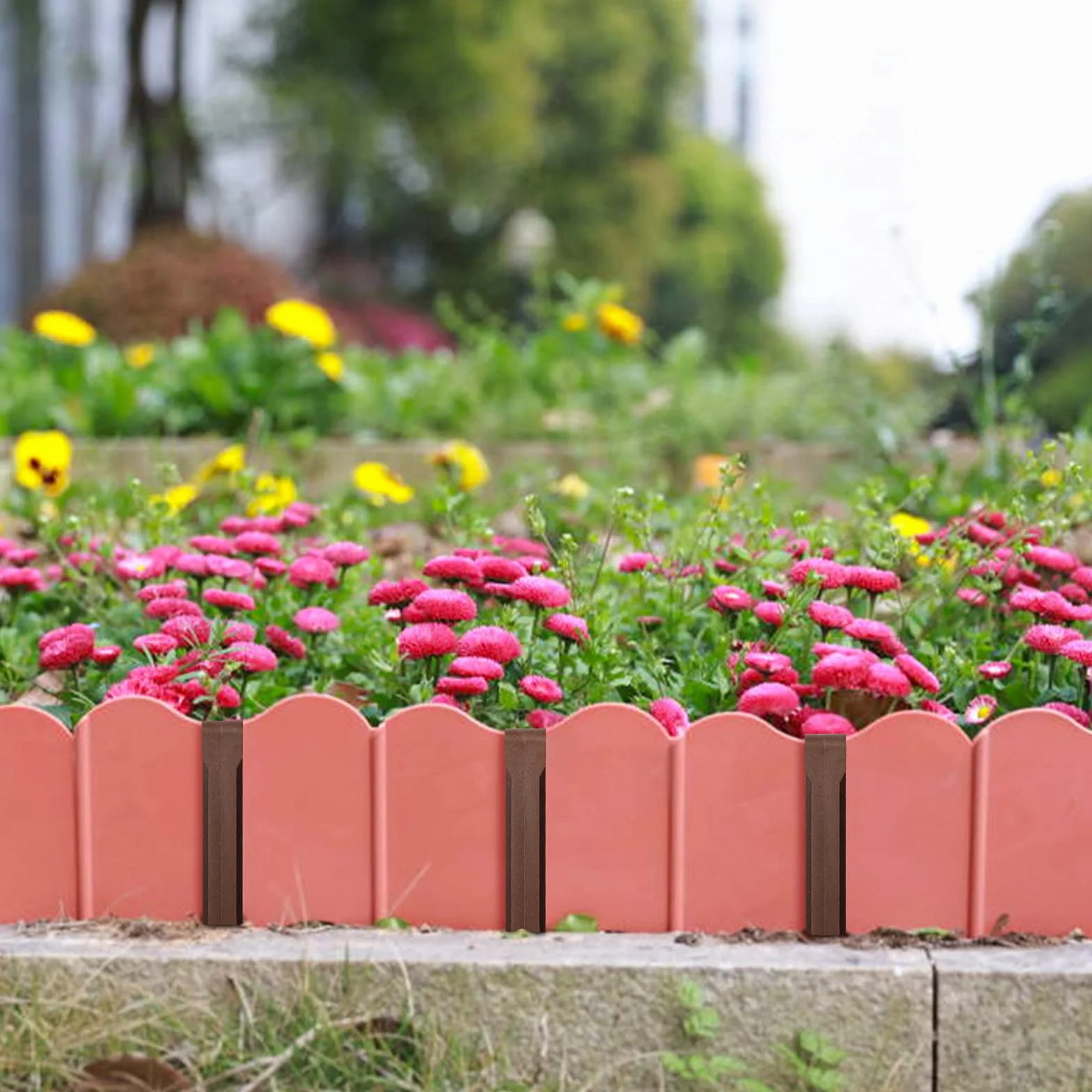 Lot de 50 piquets d'ancrage de bordure de jardin en plastique pour support de plantes - 25,4 cm - Noir - 24 cm