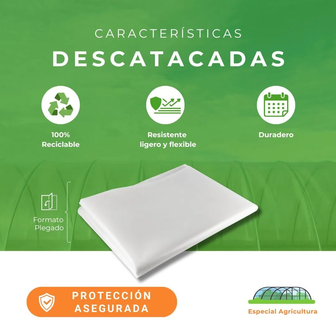 Plastique pour serre tunnel 600 galges 150 microns. Plastique spécial pour mini ou micro tunnel agriculture et protection plantes serre, potager, jardin extérieur (3,3 x 60)