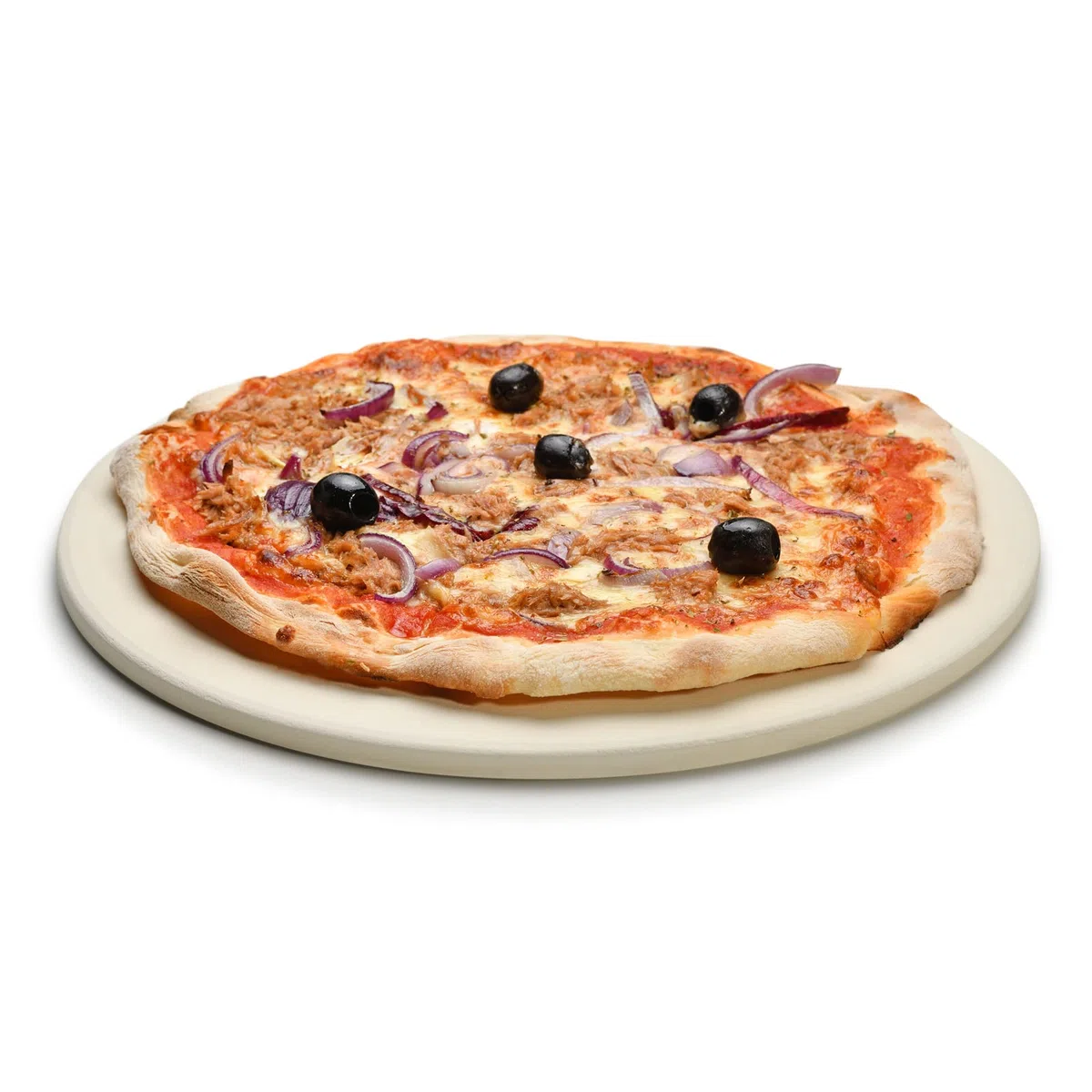 TAINO Plaque à pizza, diamètre 30 cm, ronde, pour four, pour barbecue au charbon de bois et au gaz