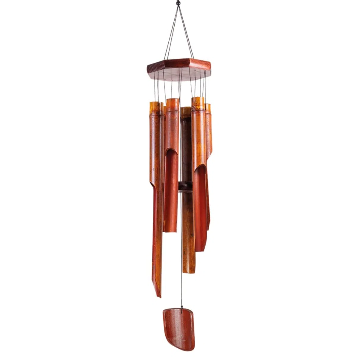 CIM Carillon - Bambou XL - Hauteur Totale: 103cm - Inclus Crochet de Suspension – Décoration résistant aux intempéries - Carillon du Vent