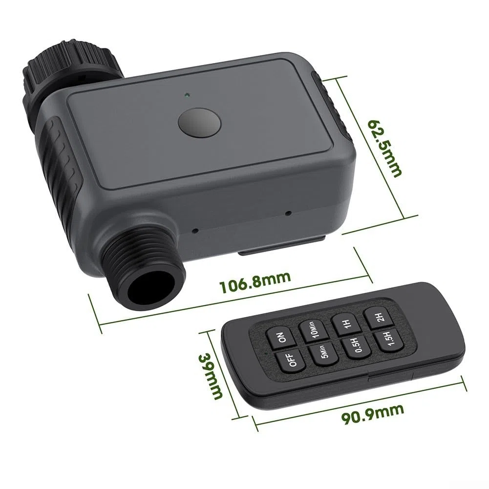 Minuteur automatique d'irrigation de jardin avec télécommande, distance de 50 m, contrôleur intelligent de vanne d'eau 6 modes pour arrosage des plantes en plein air, étanchéité IP55
