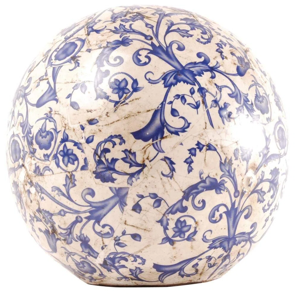 Esschert Design - Boule en ceramique Bleue Modello Grande