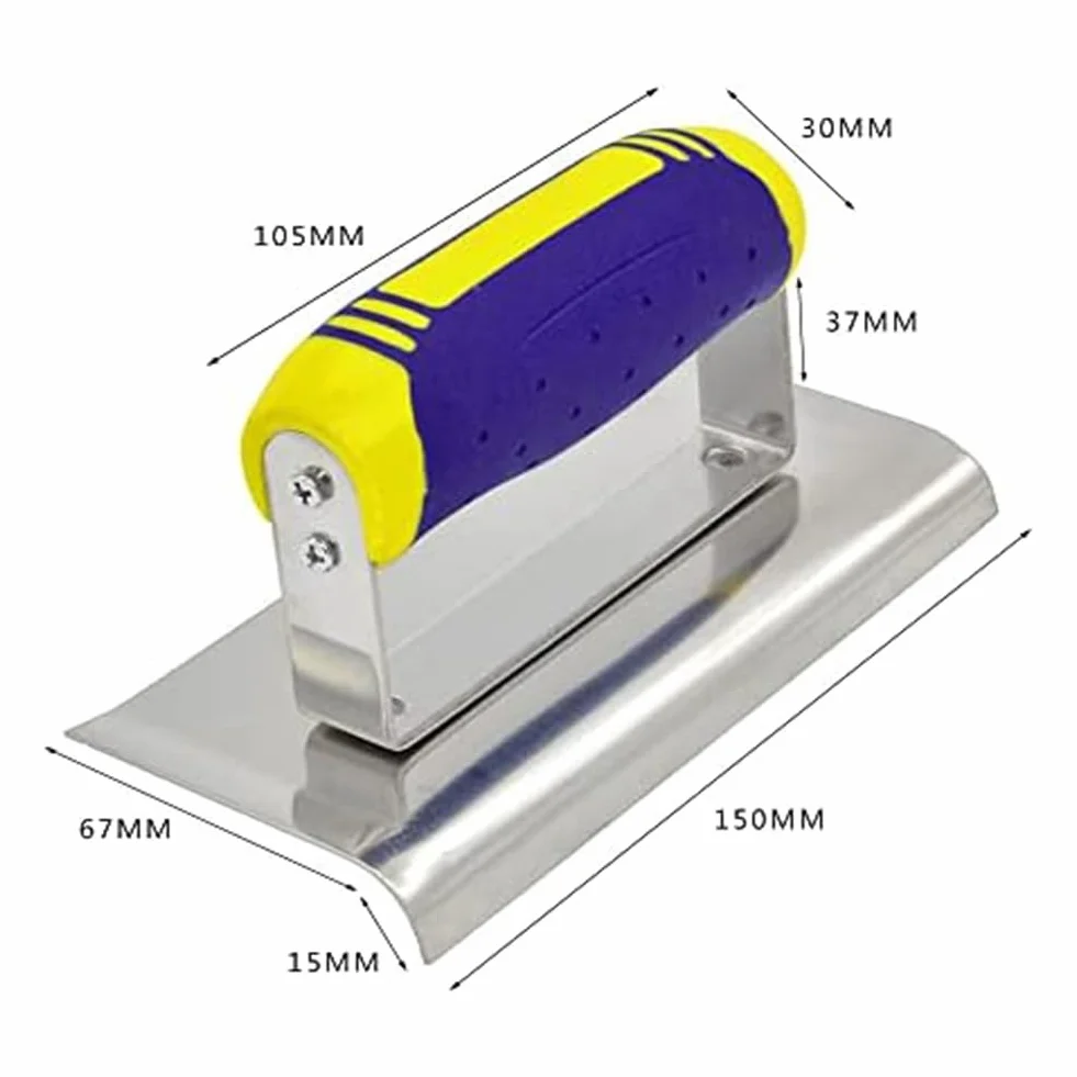 Kit de finition pour bordure et rainureuse en acier inoxydable pour béton