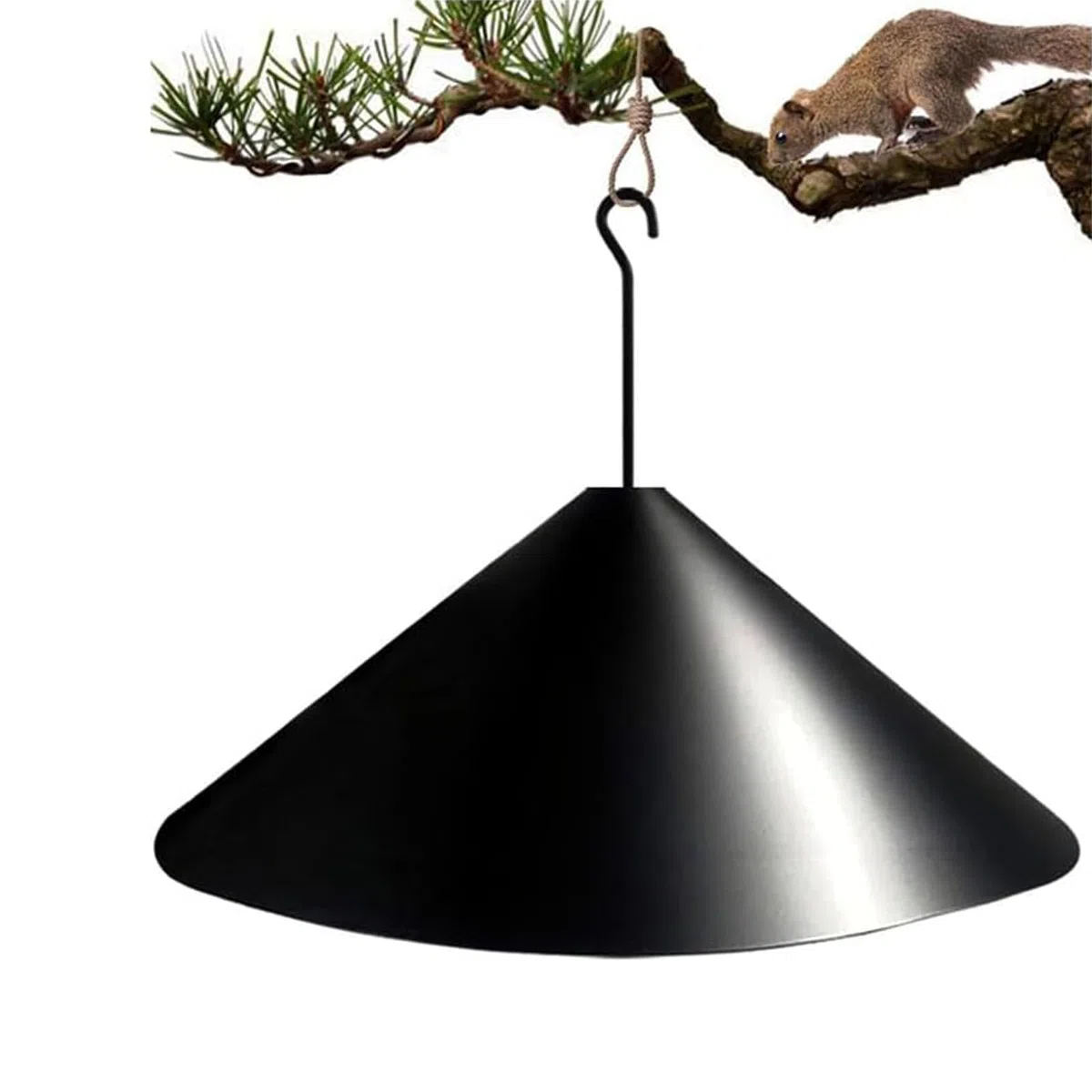 TopHomer Déflecteur anti-écureuil universel de 45,7 cm pour protéger les mangeoires à oiseaux suspendues, plateaux de graines d'oiseaux