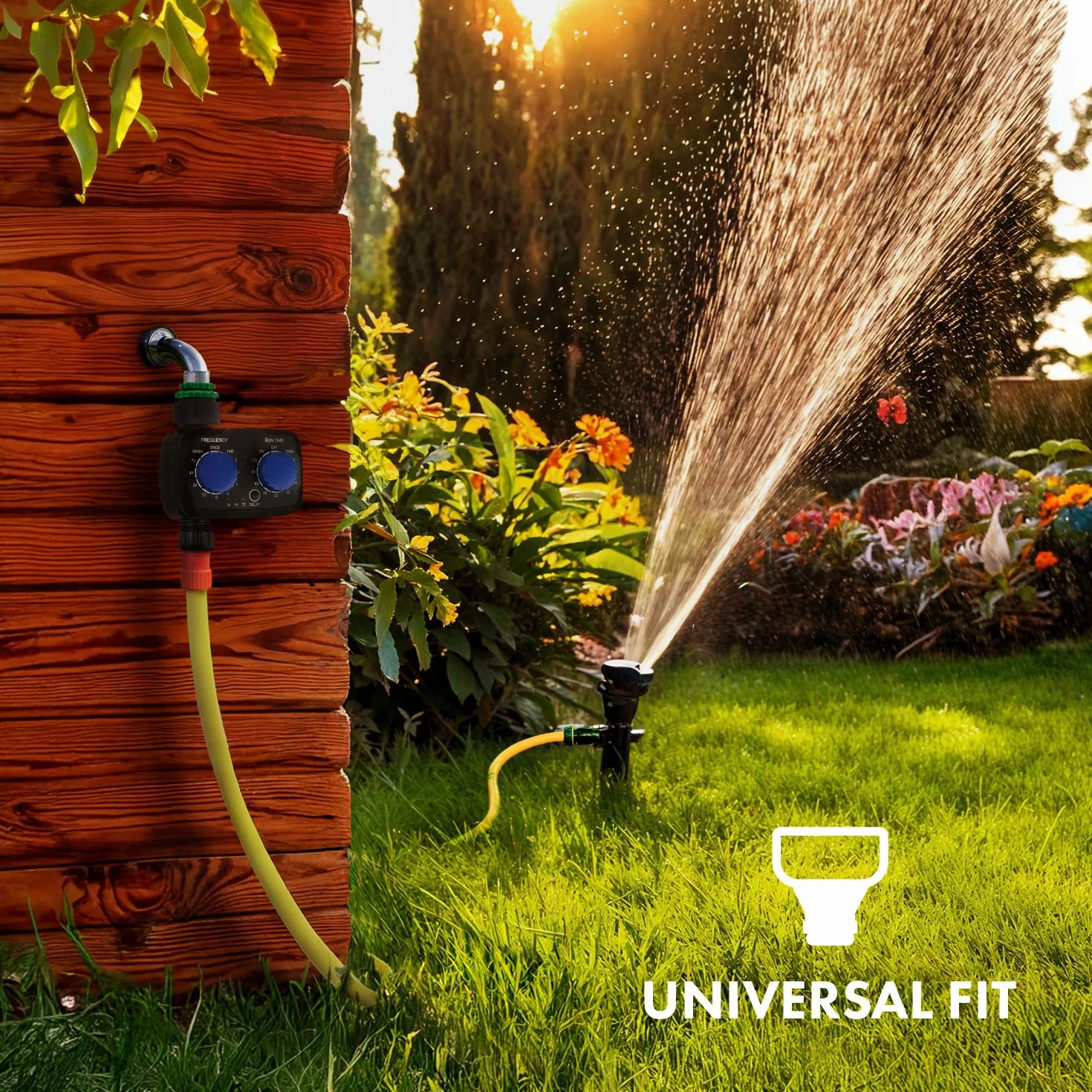 Green Blue Contrôleur électronique d'irrigation | Contrôle précis pour l'arrosage du jardin | Fréquence et durée d'arrosage réglables | Fonctionne avec piles IP55 résistant aux intempéries GB391