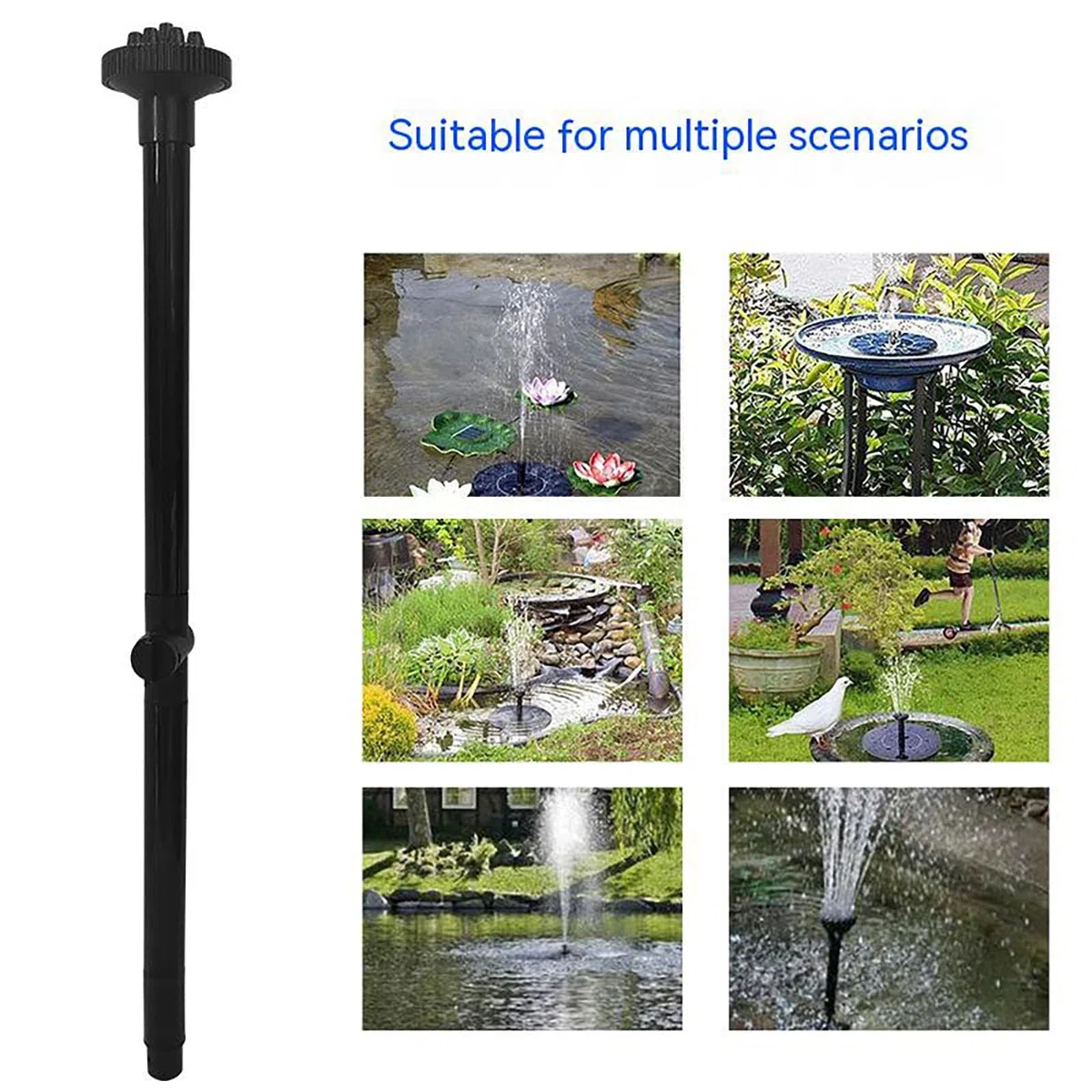 Garvee Kit Complet de 9 Buses pour Pompe de Fontaine – Réglage précis des Jets d'eau – Accessoires Polyvalents pour Bassin de Jardin, étang et Aquarium – Compatible Pompe Submersible – Couleur : Noir