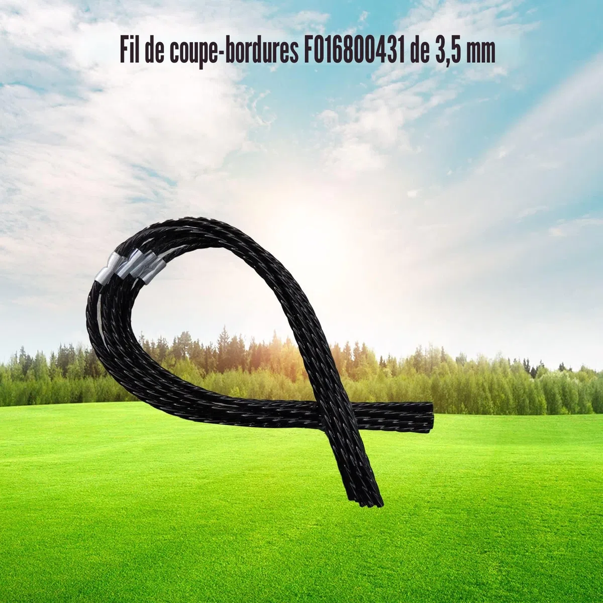 F016800431 Lot de 50 Fils de Rechange pour débroussailleuse Bosch AFS 23 à 37 37 cm x 3,5 mm chacun(50 pièces)