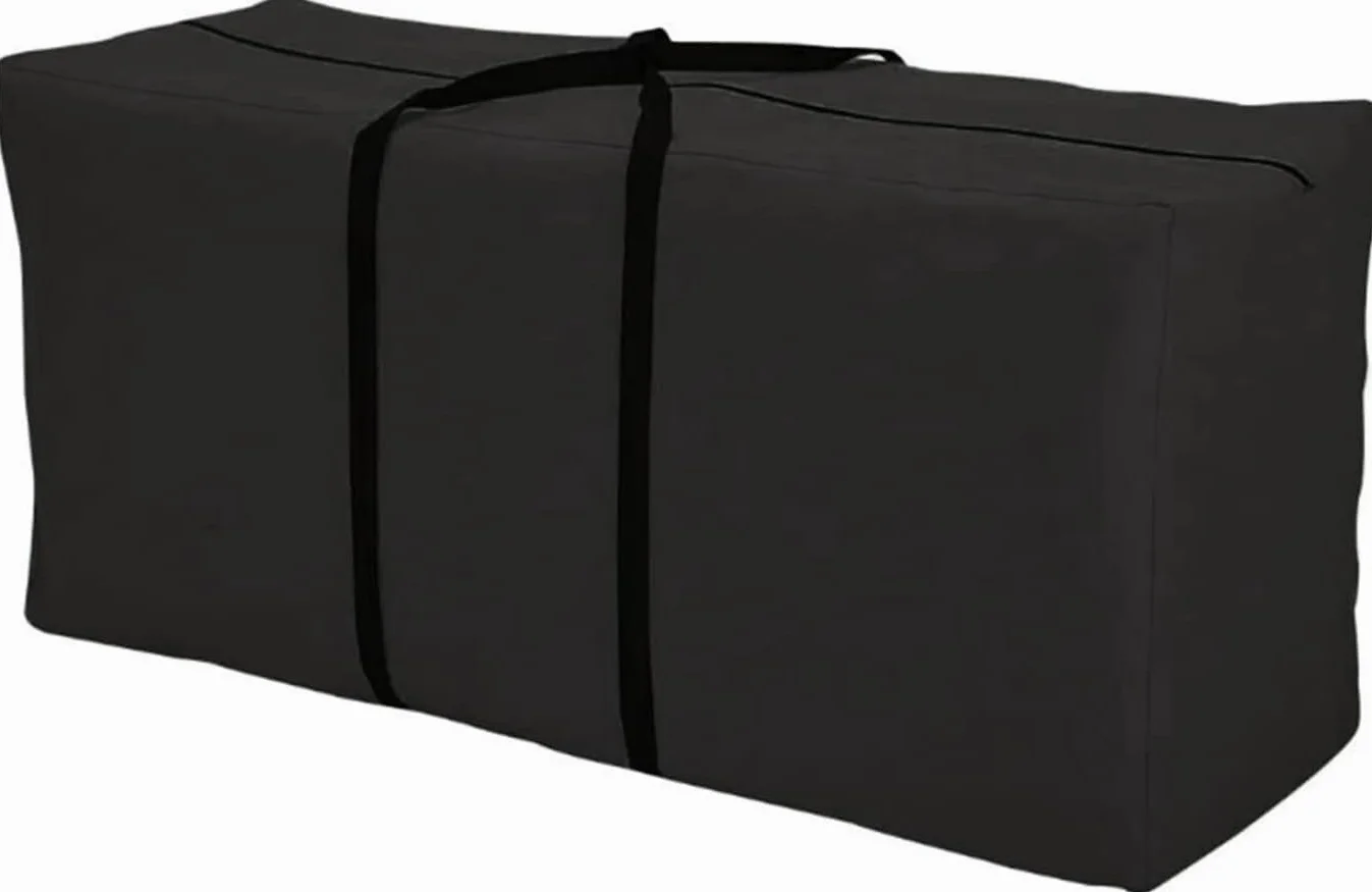 Sac de Rangement pour Meubles de Jardin, Tissu Oxford Imperméable Résistant aux UV Et Résistant aux Déchirures avec Poignée de Transport et Sac de Rangement Inclus (Noir, 173x76x51cm)