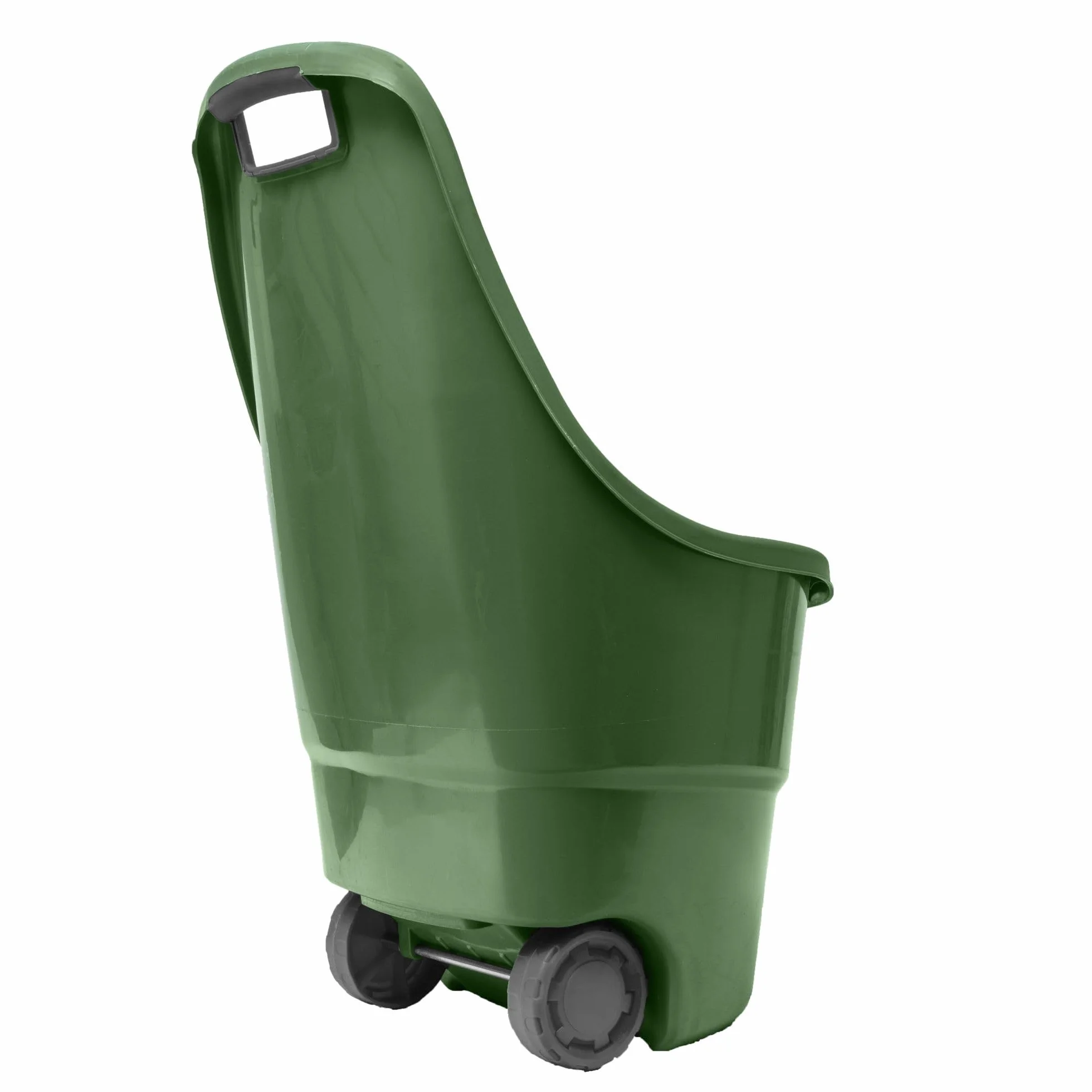 WERKA PRO, Chariot de Jardin sur Roues 45L, Transport Facile et Pratique, maniabilité Exceptionnelle, Conception Robuste en PVC, Vert, Standard
