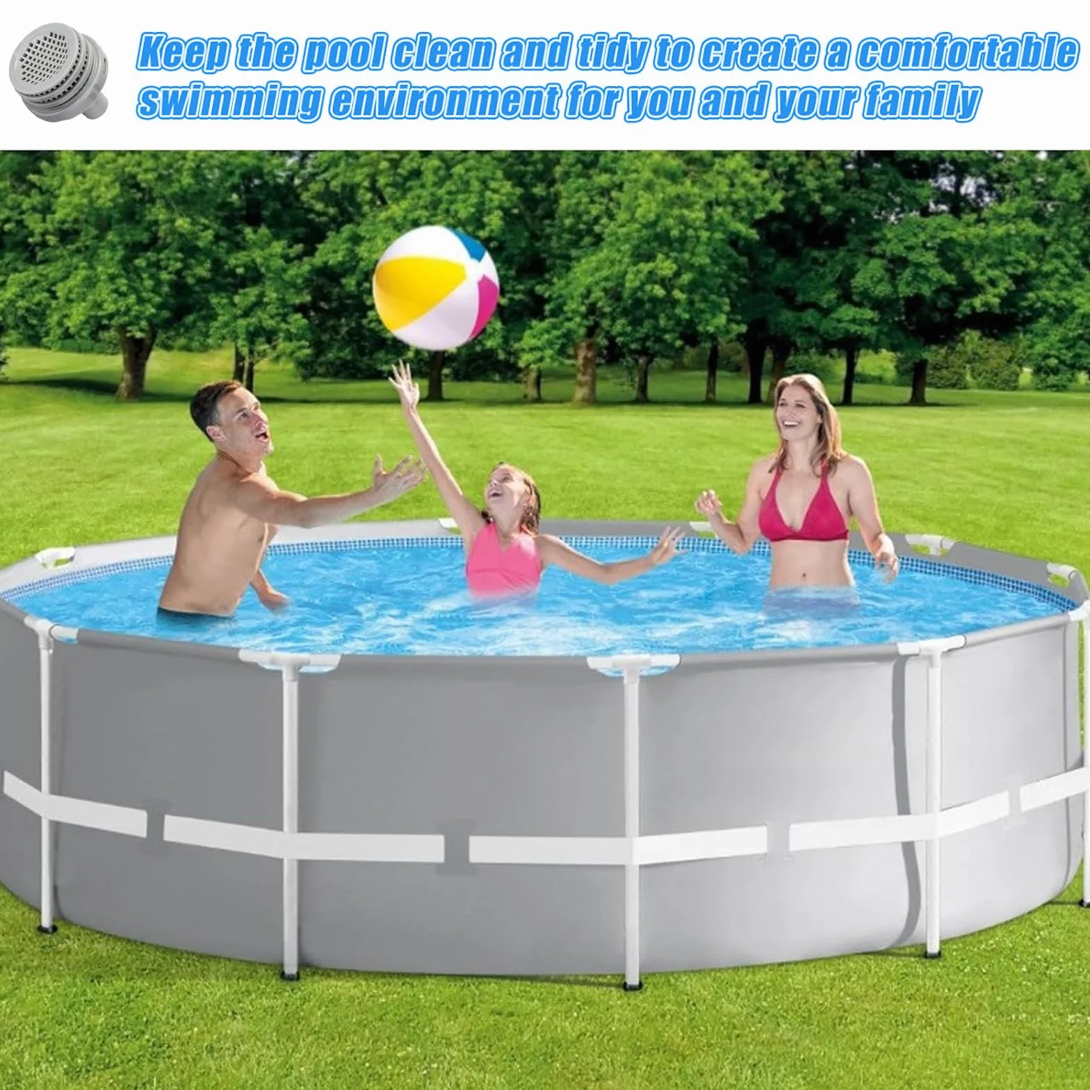 Crépine D'Entrée de Piscine,Connecteur de Crépine 32mm,Connecteur de Jet d'eau de Piscine,Accessoires de Piscine,Kit de Raccordement Piscine,pour Accessoires Piscine Hors Sol