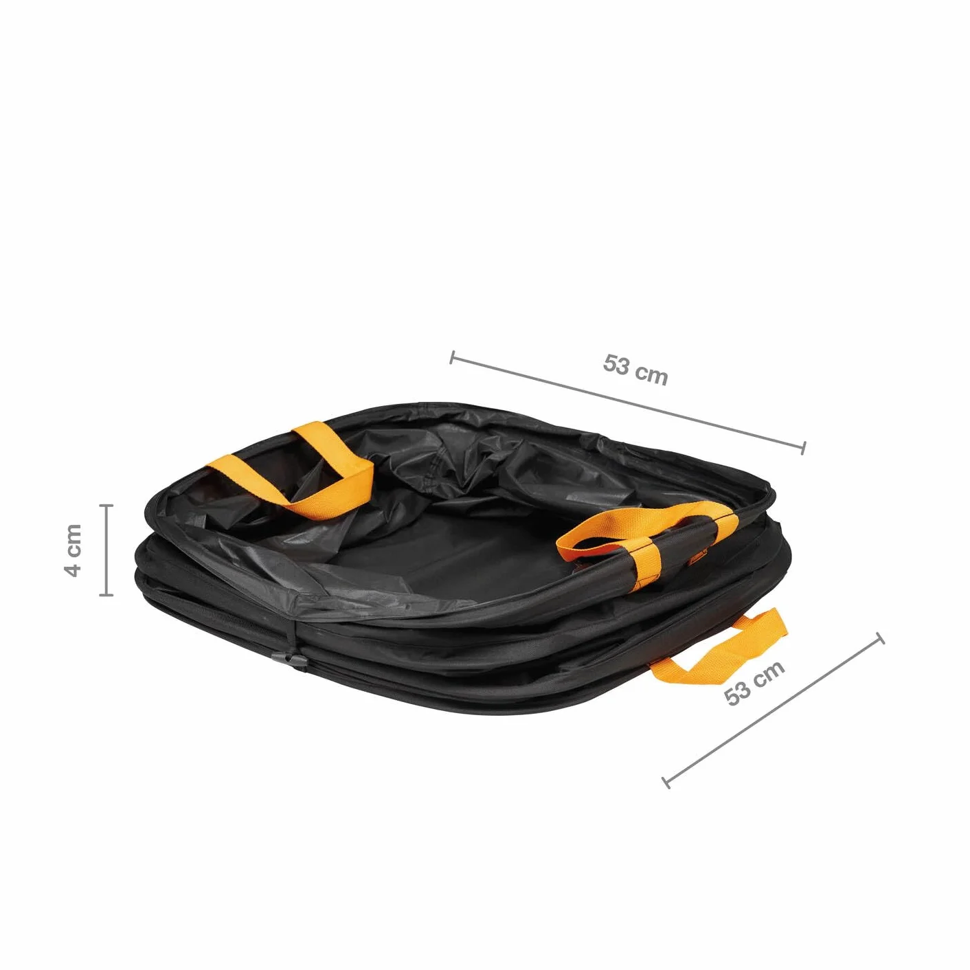 Fiskars Sac à végétaux pop-up avec poignées, Peu encombrant et pliable, Capacité : 175 l, Hauteur : 70 cm, Largeur : 50 cm, Noir/Orange, Ergo, 1028372