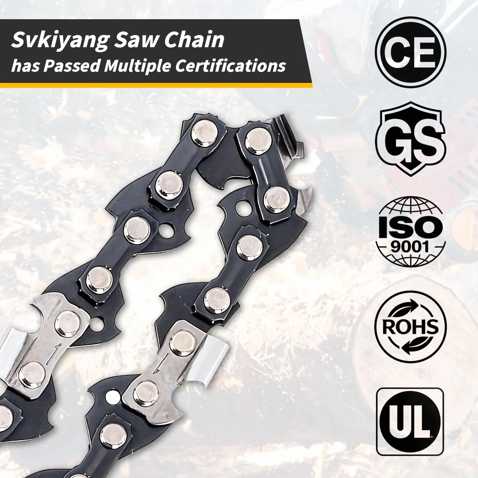 4 chaînes pour tronçonneuse de 30 cm, 3/8 "LP 1,1 mm, 45 TG, chaîne pour tronçonneuse, avec gants de protection et étui, compatible avec Ryobi OCS1830, Bosch AKE30 Li AKE30 S Usw