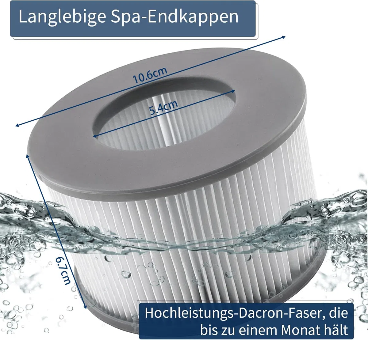 Filtre pour Mspa, Filtre Spa pour Mspa Lite, Cartouche de Filtre pour Piscine Mspa Whirlpool