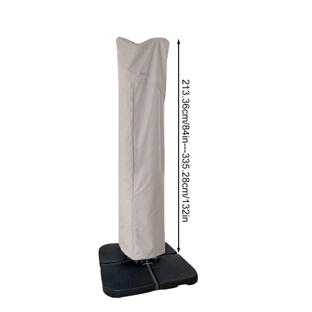 Housse de parasol déporté étanche | Housse de parasol d'extérieur robuste avec fermeture éclair | Parapluie cantilever incurvé et poteau droit anti-poussière pour terrasse