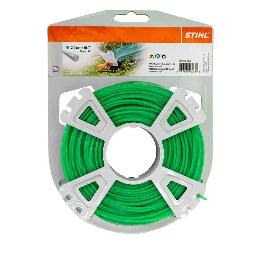 Stihl Fil de Tonte Rond Silencieux Ø 2,0 mm x 60 m Vert