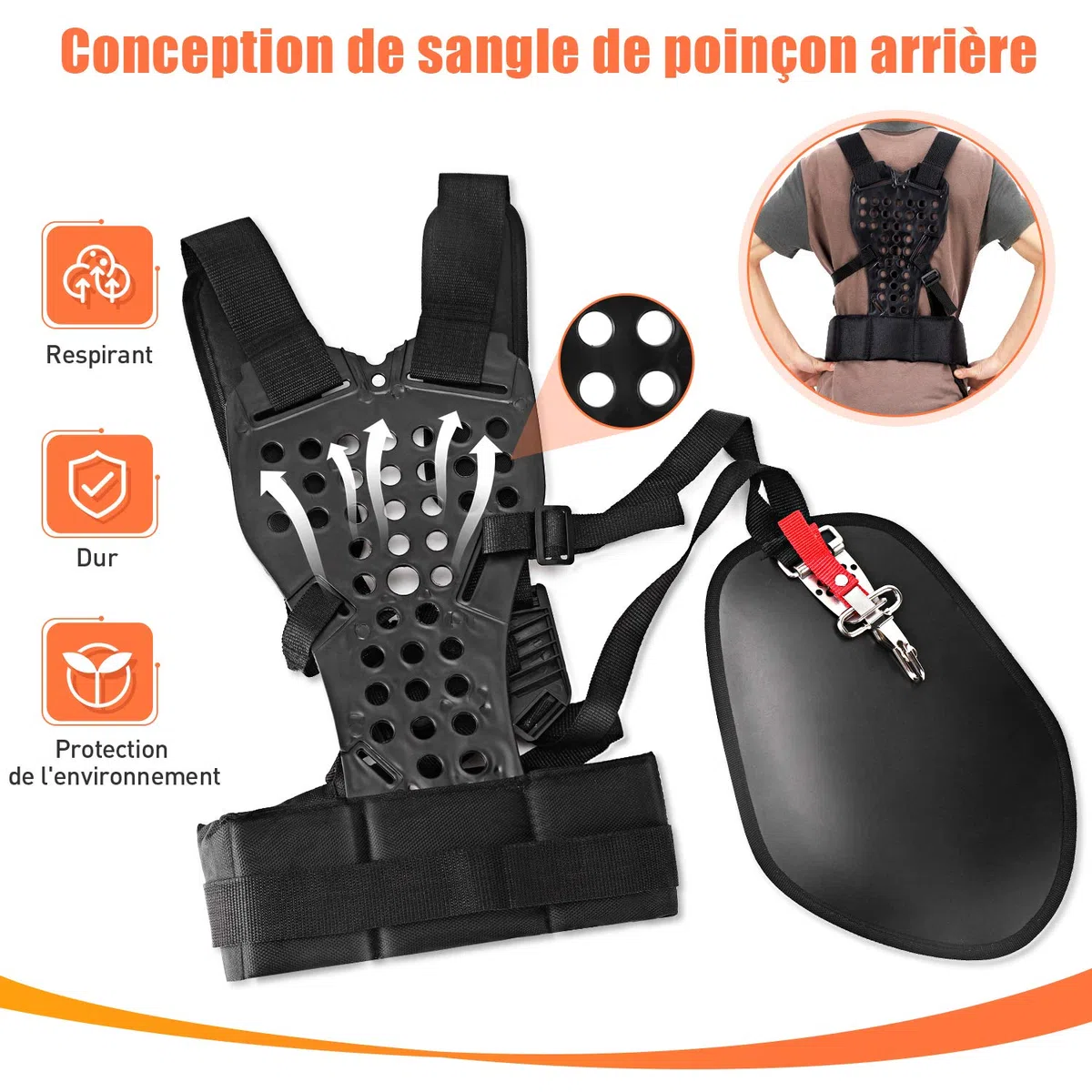 Viabrico Harnais pour débroussailleuse Universelle et Coupe-Bordure