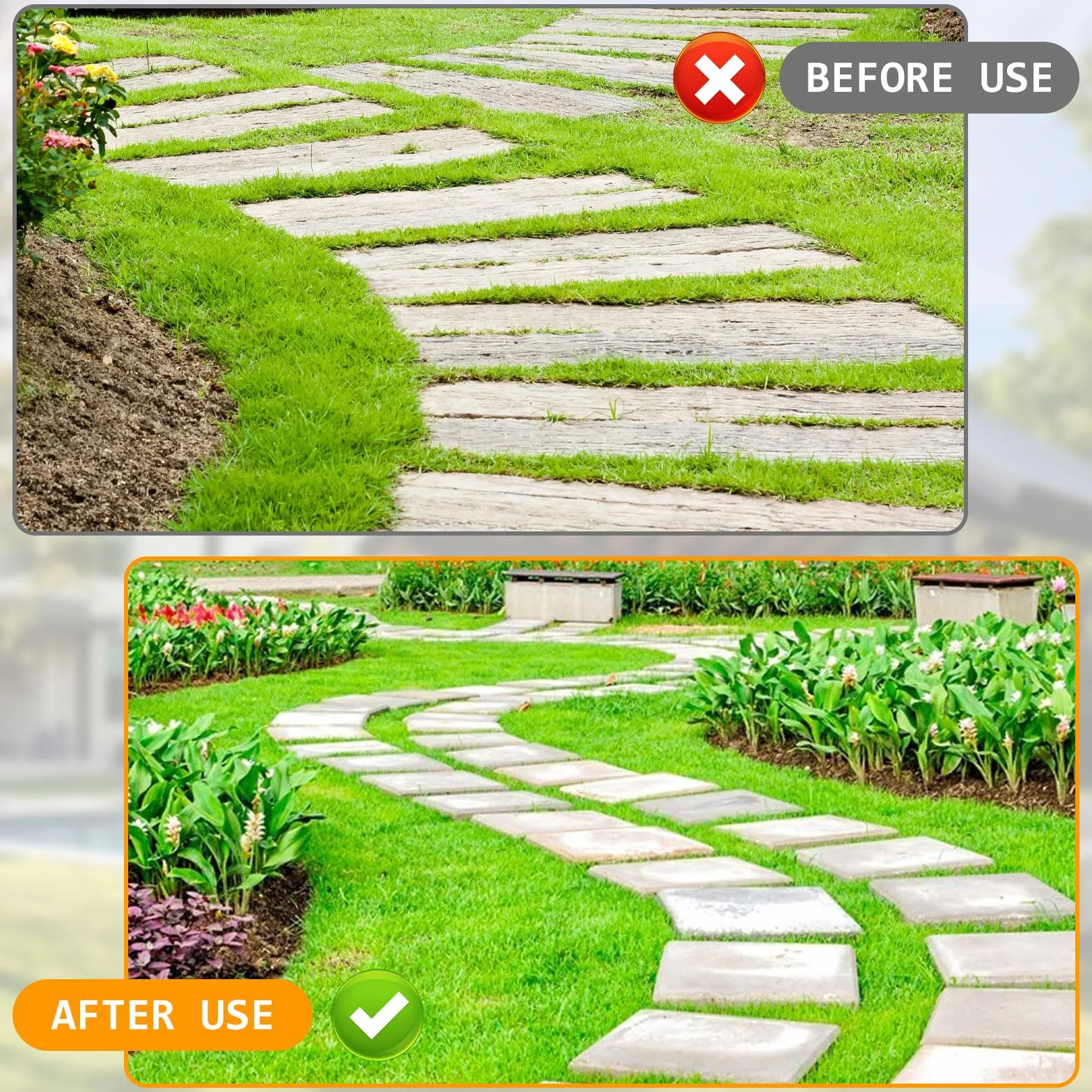 Outil professionnel pour bordure de jardin – Bêche en demi-lune – Coupe-bordure de gazon robuste avec lame en dents de scie et poignée en T confortable | Bordures de jardin, patios et aménagement